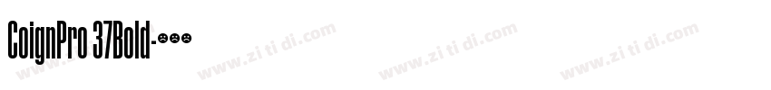 CoignPro 37Bold字体转换